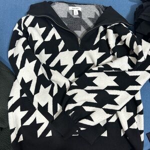 Black and white star sweater